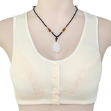 New Lace Front Buckle Underwear Ladies Soft Cotton Insertable Vest
