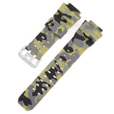 Camouflage Rubber TPU Resin Watchband Accessories