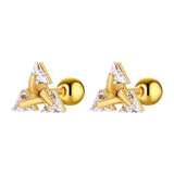 Fashion Simple Men's Zircon Triangle Earrings