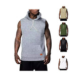 Sleeveless Vest Top Men's Waistcoat Hooded