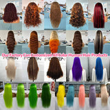 Wig Human Hair Lace Front Wig 13x4 High-Definition Brown Lace Front Wig Human Hair With Aligned Cuticles Vietnam Wig