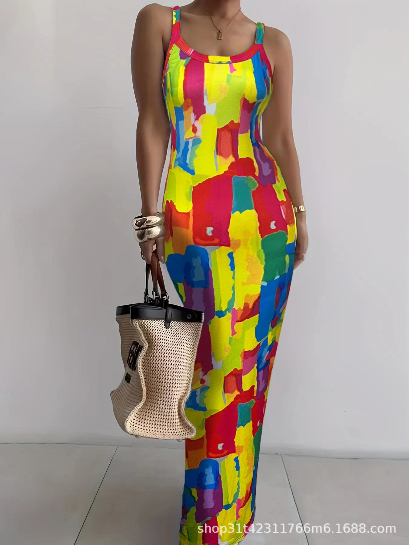 Summer New Suspender Slim Fit Slimming Long Dress