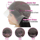 13x4 Lace Front Human Hair Wigs Natural Color Body Wave Density
