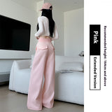 Loose Drooping Straight-leg Pants Sweatpants High Waist Slimming American Wide Leg Pants