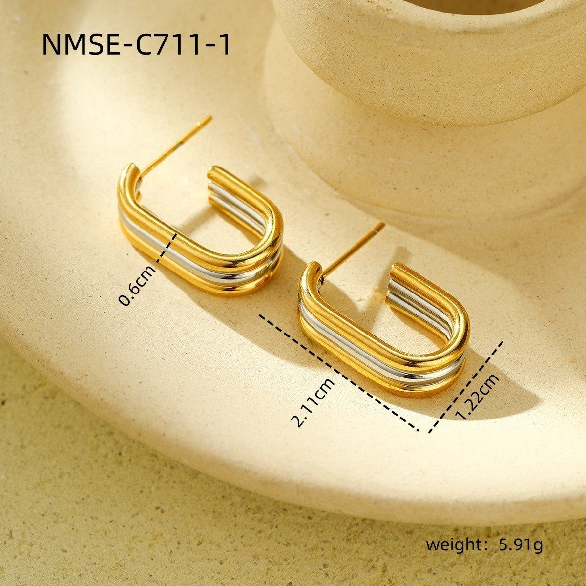 Matching Geometric Design Special-interest Earrings Affordable Luxury Fashion Earrings