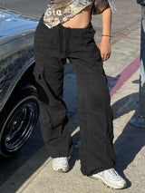 TL337 European And American Street Style Overalls Loose Jeans