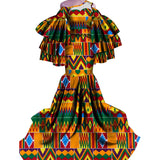 African Print Traditional Fishtail Dress Floor-length Dress