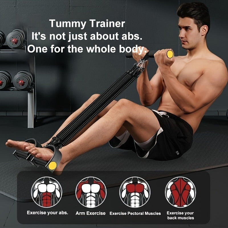 A Set Of Adjustable Resistance Tension Bands With Foot Pedals And Handles, High Resistance Level, Anti Fall, Suitable For Fitness Training, Body Stretching, And Abdominal Muscle Exercises