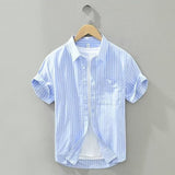 Summer Japanese Tie-dye Printed Short-sleeved Shirt Men