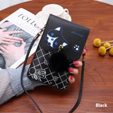 Contrast Vertical Touch Screen Phone Bag Women's Crossbody