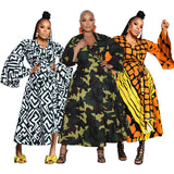 Plus Size African Women's Wear Autumn New Strap Asymmetric Skirt