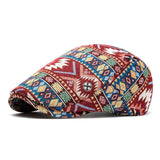 Ethnic Style Beret Leisure Jacquard Hat