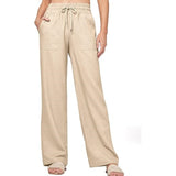 Women's Linen Wide-leg Cotton And Linen Casual Beach Summer Pants