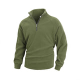 Slim-Fit Stand Collar Long Sleeve Pullover Coral Fleece Coat For Men