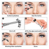 10 Pairs False Lashes Eyelashes Extension Cluster, Faux Mink Fluffy Long Full Look Eye Bottom, Dramatic Cosmetic Makeup