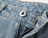 Fashionable White Straight Jeans For Men