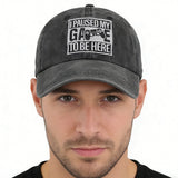 2pcs I Paused My Game To Be Here Baseball Cap,Gamer Gifts For Men Women, Adjustable Embroidered Wash Cotton Baseball Cap