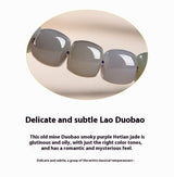 Natural Smokey Violet Hetian Jade Straight Cut Bracelet