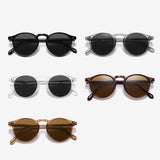 Japan And South Korea Vintage Round Frame TR Polarized Sun Glasses