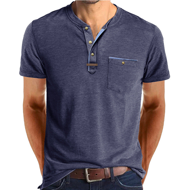 Men's Short-sleeved T-shirt Casual Crew Neck Top