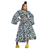 Plus Size African Women's Wear Autumn New Strap Asymmetric Skirt