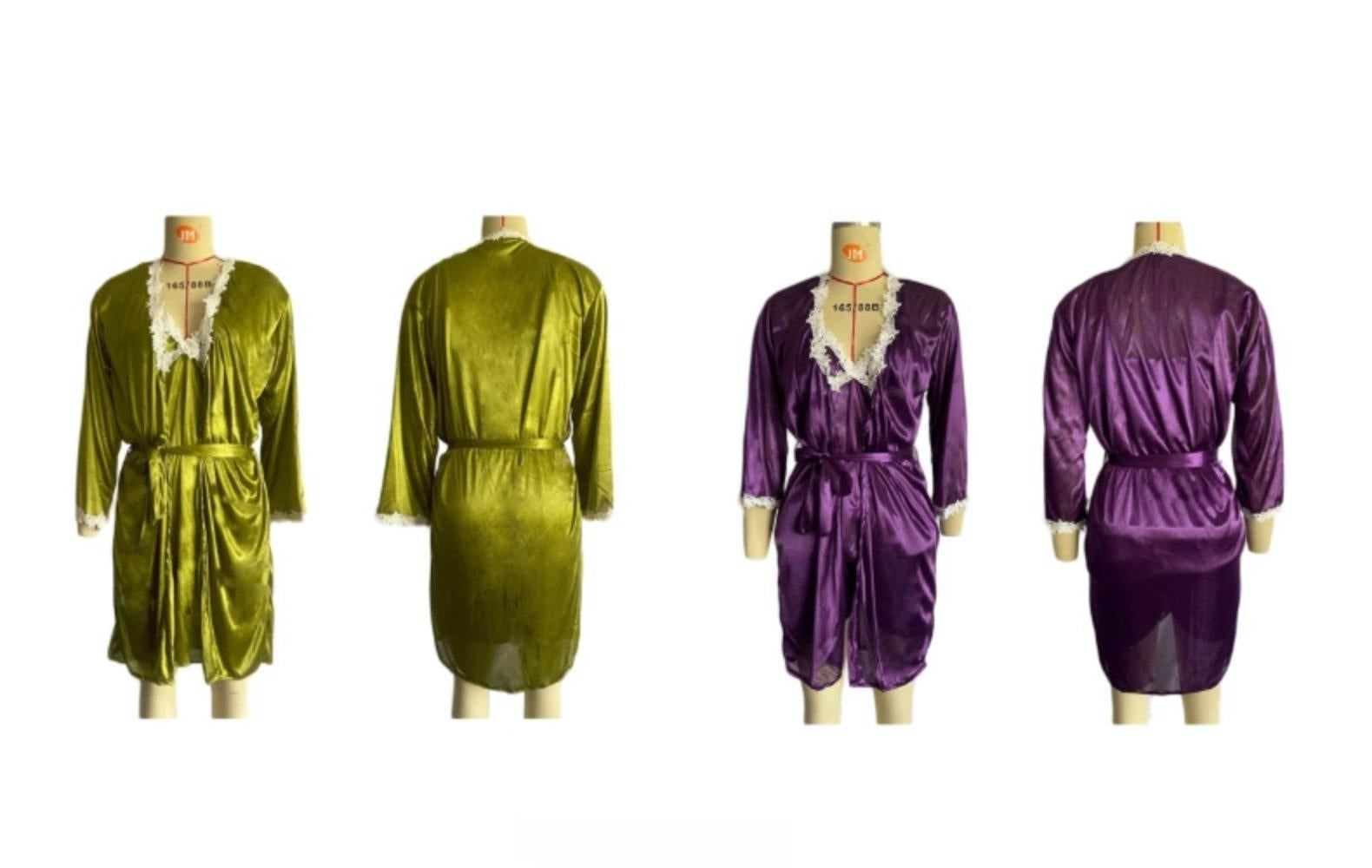 KF Wild Lady Sexy Lace Splicing Sling Pajamas Five-piece Set Multi-color Series Foreign Trade Sexy Sleepwear Suit