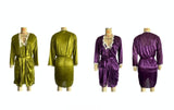 KF Wild Lady Sexy Lace Splicing Sling Pajamas Five-piece Set Multi-color Series Foreign Trade Sexy Sleepwear Suit