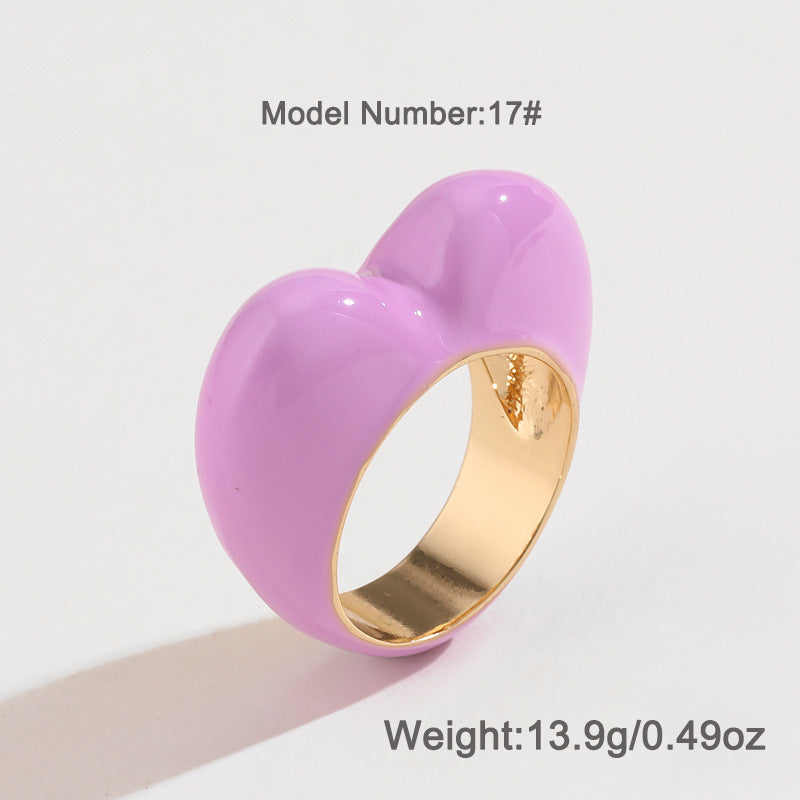 Original Design Color Three-dimensional Enamel Ring