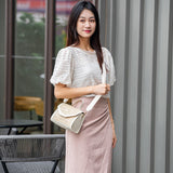 Simple Woven Sequin Decorative Crossbody Small Square Bag