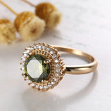 Creative Gold-plated Fashion Women's Zircon Ring