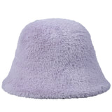 Imitation Mink Bucket Hat Women's Winter Warm And Small Face