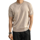Plus Size Short-sleeved Sweater Men's Lightly Mature Casual