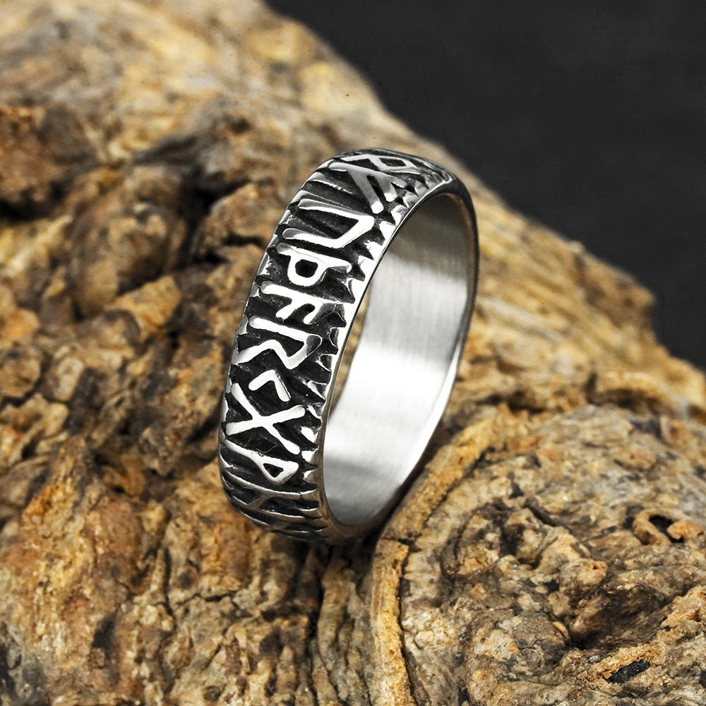 Men's Fashion Retro Titanium Steel Ring
