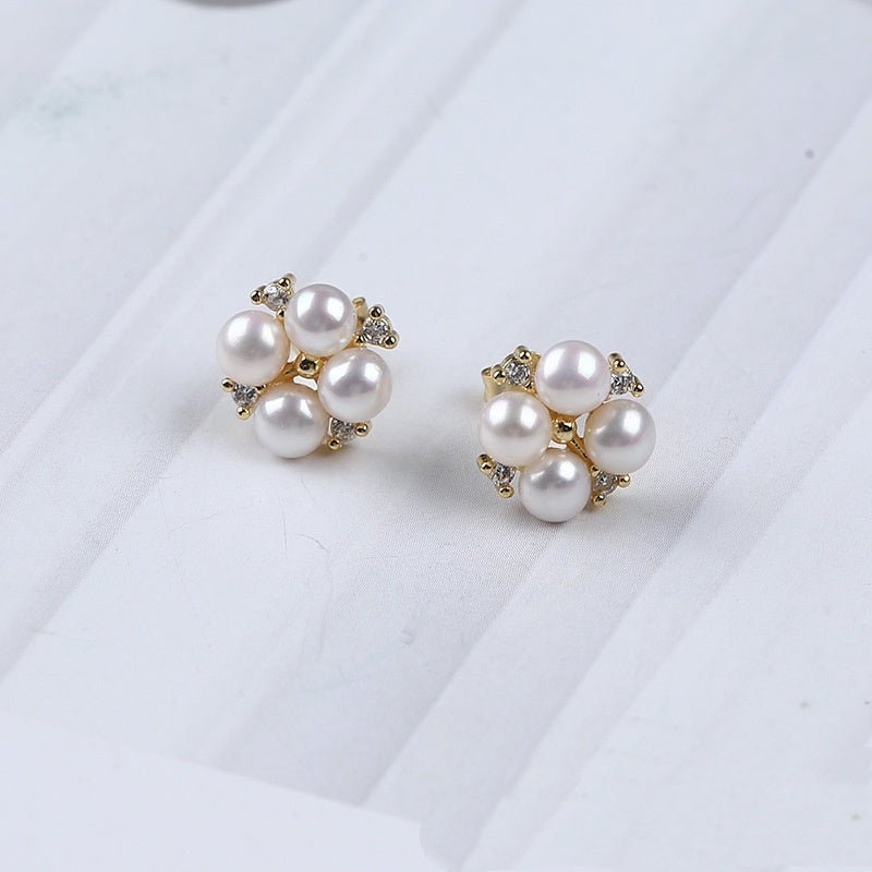 Pearl Stud Earrings Temperament Versatility, Fashion And Personality