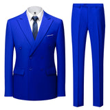 Men's Fashion Casual Solid Color Two-piece Set