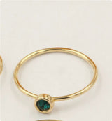 14K Gilded GF Zircon Rings Knuckle DIY Ornament Accessories Light Body Ring