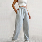 Women's Exercise Ankle-tied High Waist Velvet Padded V-shaped Waist Casual Pants