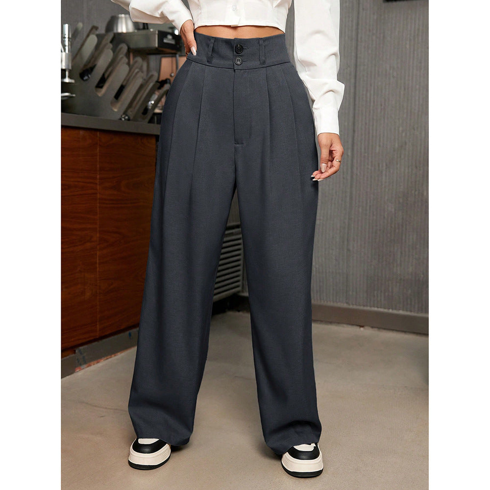 High Waist Drooping High-grade Suit Pants