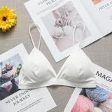 Summer Ladies Ice Silk Wrapped Chest French Triangle Cup With Chest Pad