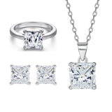 5 Silver Necklace Jewelry Suit Female European And American