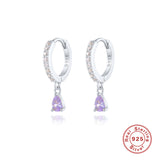 S925 Sterling Silver Diamond Water Drop Eardrop Earring