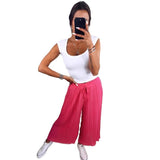 High Waist Casual Draping Pleated Straight-leg Pants
