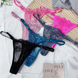 Hollow Lace Adjustable Buckle Low Waist Soft Comfortable Underwear Women