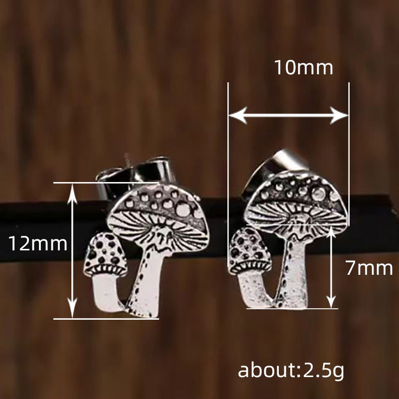 Simple Fashion Retro Mushroom Earrings Alloy