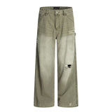 American Retro Tattered Jeans Jeans