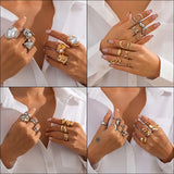 Retro Baroque Style Women's Ring Set