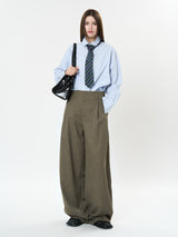 Profile Suit Pants Vertical And Smooth Casual Straight Trousers