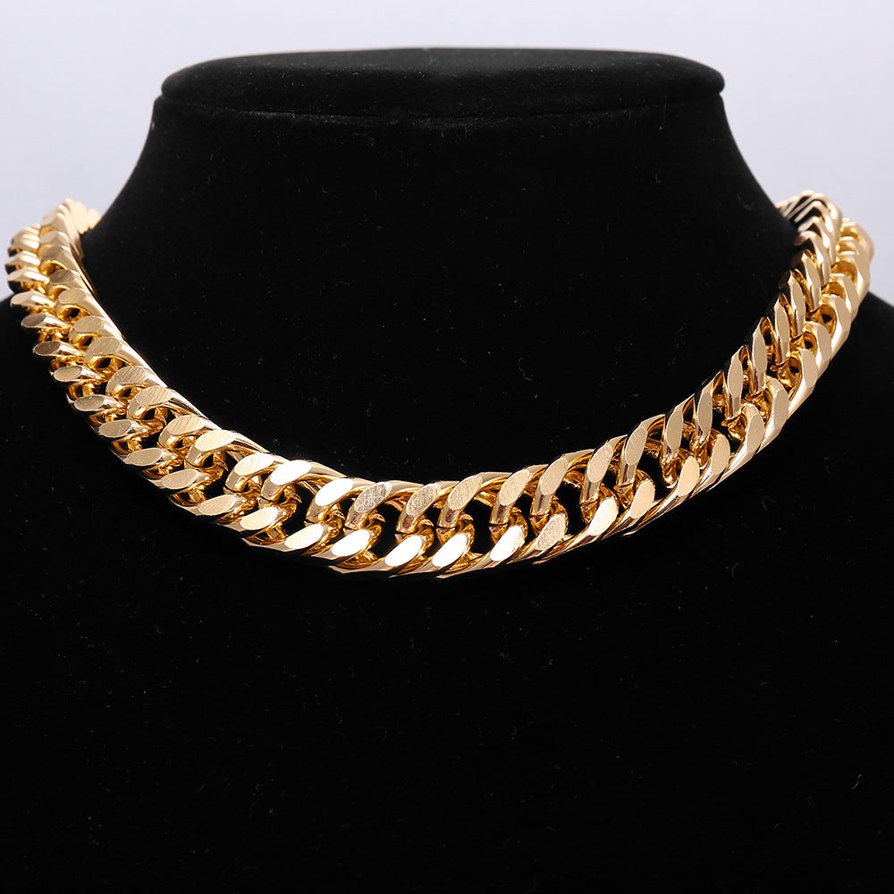 Women's Simple Solid Color Thick Chain Necklace