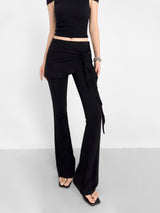 Fake Two-piece American Slightly Flared Wide-leg Pants