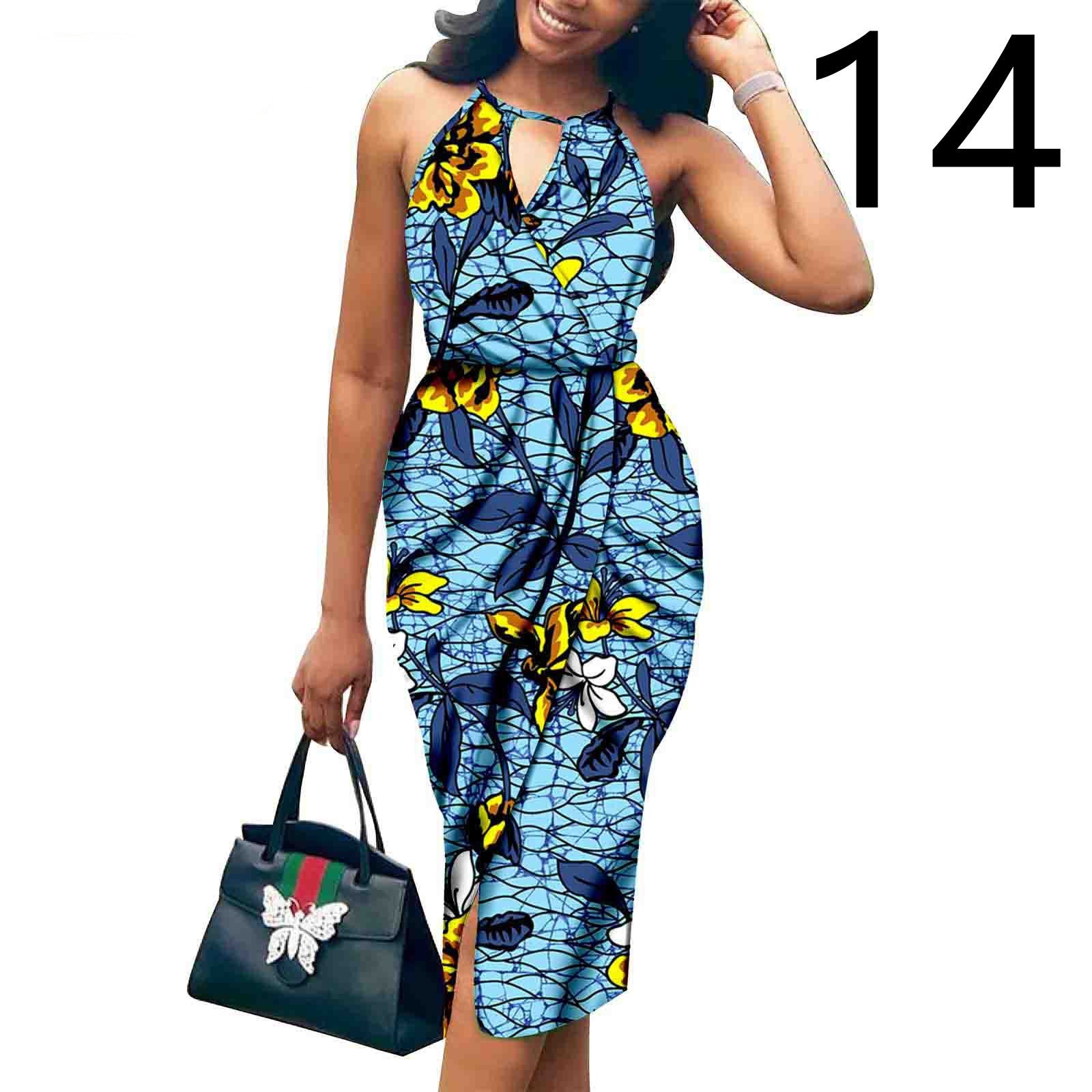 African Ethnic Printed Batik Cotton Fashion Dress